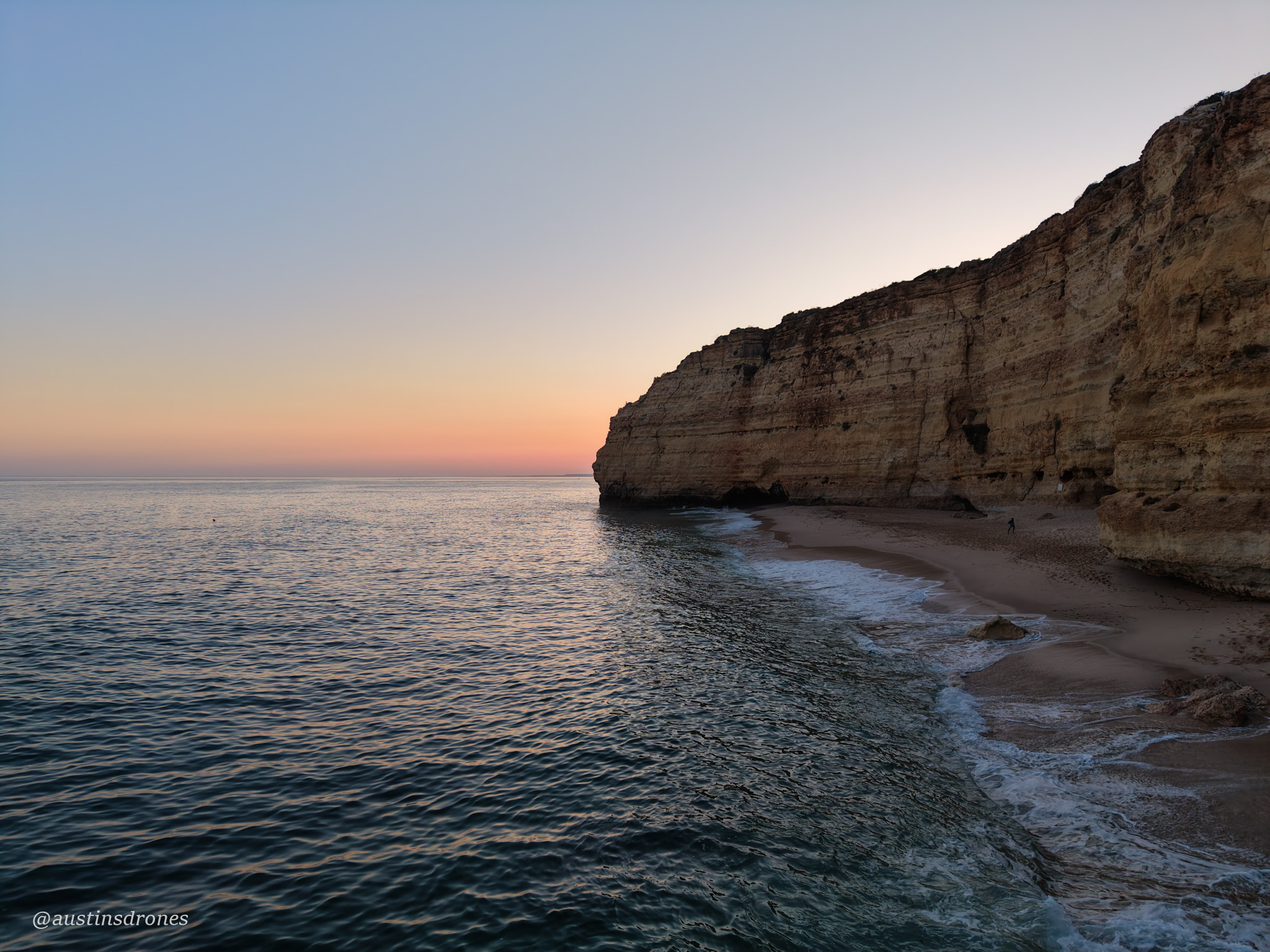 Beachside cliffs during the Golden Hour